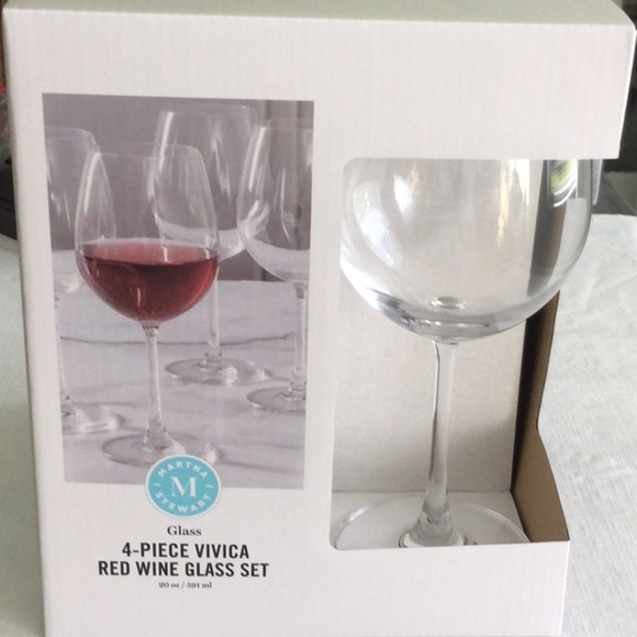 Martha Stewart Wine Glass Set with Orange and Yellow Floral Design - Picture 2 of 4